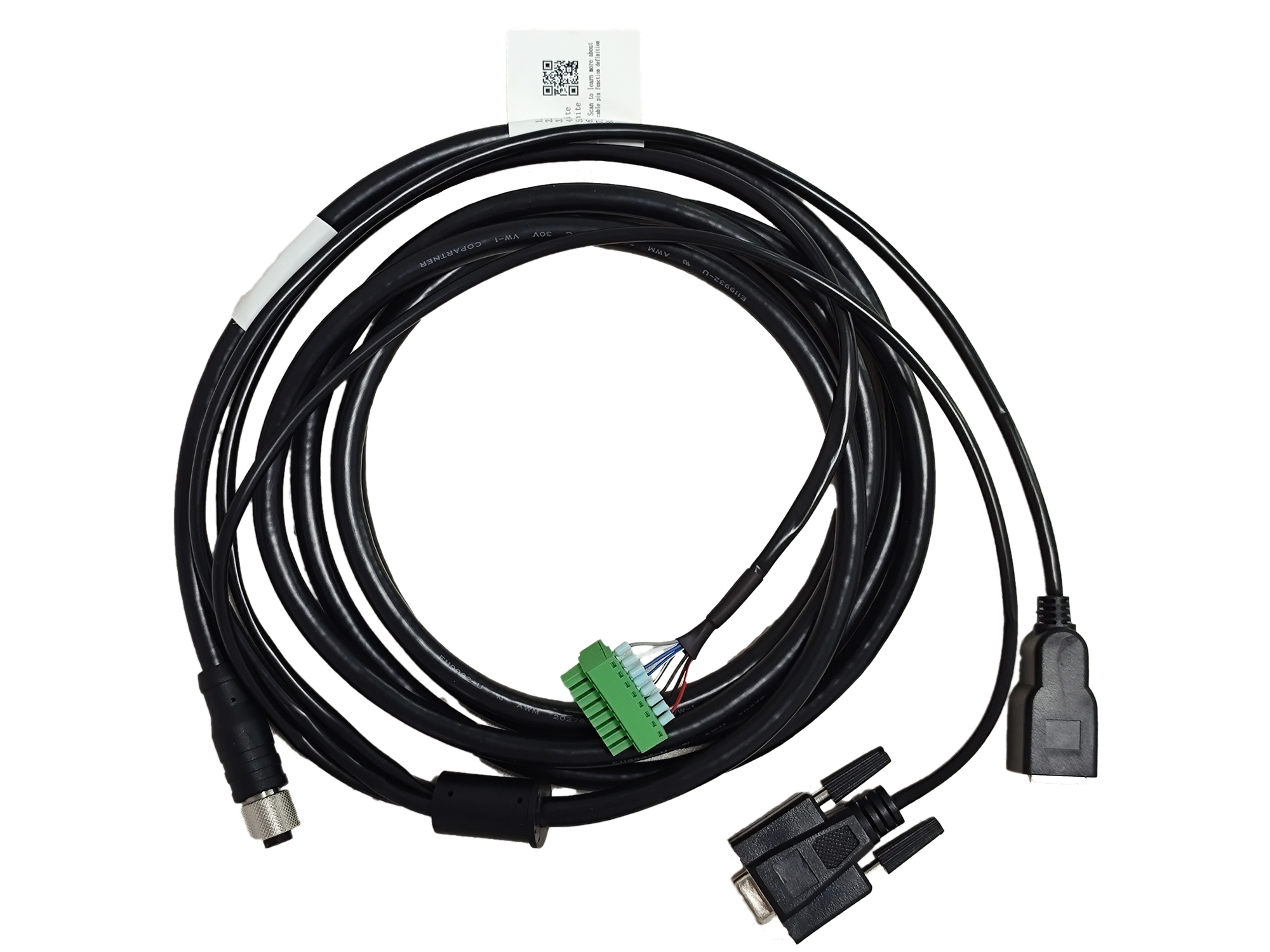 一体线网口母头静态，3米，17pin转open/RJ45/DB9